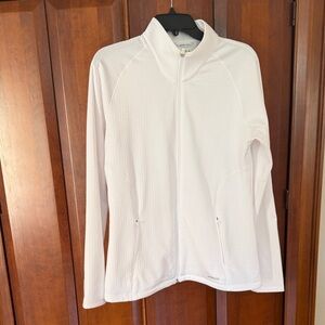 Cutter & Buck Full-Zip White Utility Jacket